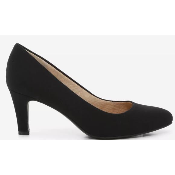 Kelly & Katie Genna Pump Heels Size US 7 Black Twill Canvas Party Office Career - Picture 1 of 13